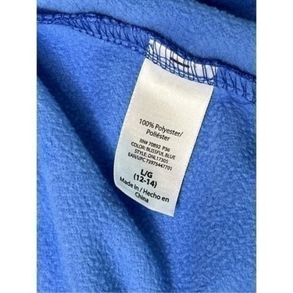 Danskin Hooded Zip Front Blue Space-Dyed Athletic Jacket LARGE Sportswear Winter - Picture 9 of 11